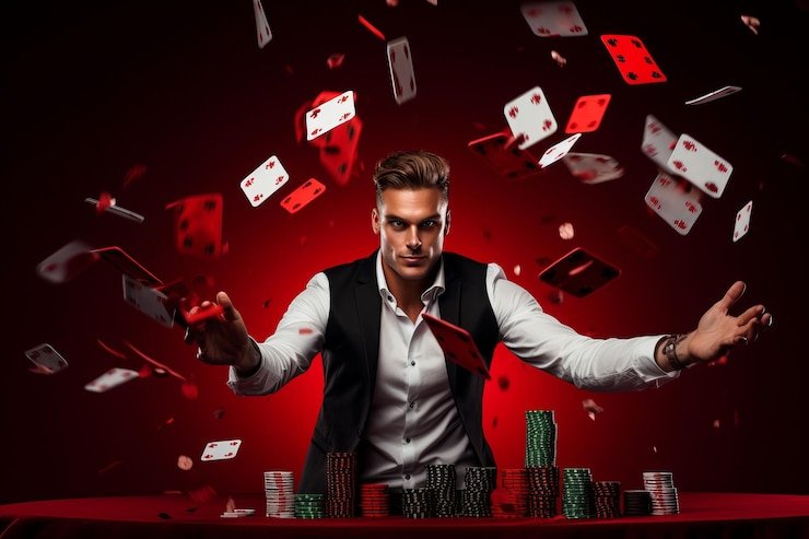 Studio dealer langsung klikqq dengan multi-kamera untuk permainan baccarat
